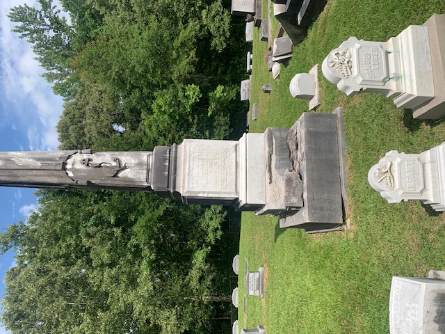 gwin family monument at lexington odd fellows cemetery in lexington mississippi