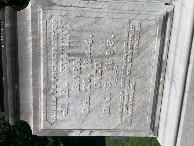 gwin family monument at lexington odd fellows cemetery in lexington mississippi